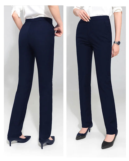 Fashion Office Wear Pants for Women Formal Pants Office Outfits Pencil Trousers Black Navy Casual Work Ladies Pants