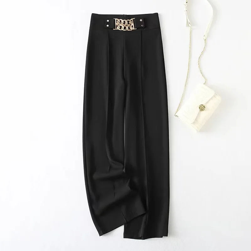 High Waist Pants Women Summer and Fall 2025 New Baggy Pantalones Casual Wide Leg Straight Trouser Vintage Sweatpant Streetwear