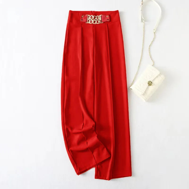 High Waist Pants Women Summer and Fall 2025 New Baggy Pantalones Casual Wide Leg Straight Trouser Vintage Sweatpant Streetwear