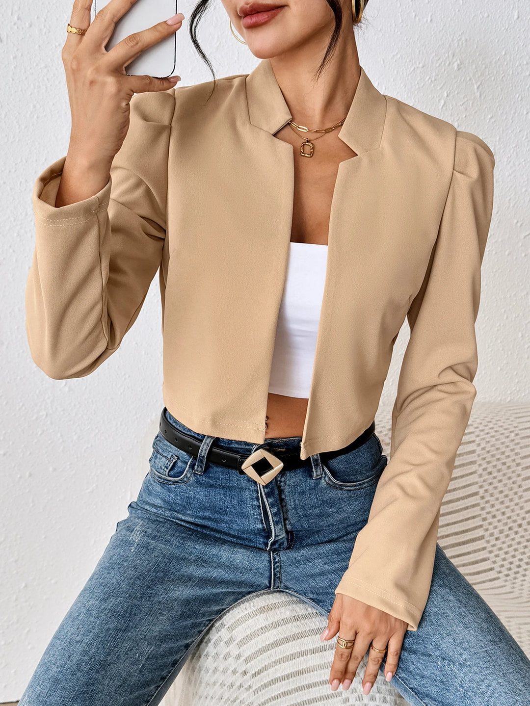 Long Sleeve Fashion Commute Simple Casual Knitted Jacket Outerwear for Women