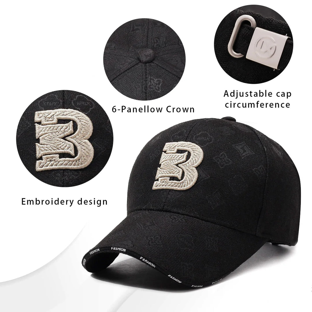 Baseball caps suitable for men and women, fashion sports caps, fashion embroidery, abstract logo, lightweight and portable design