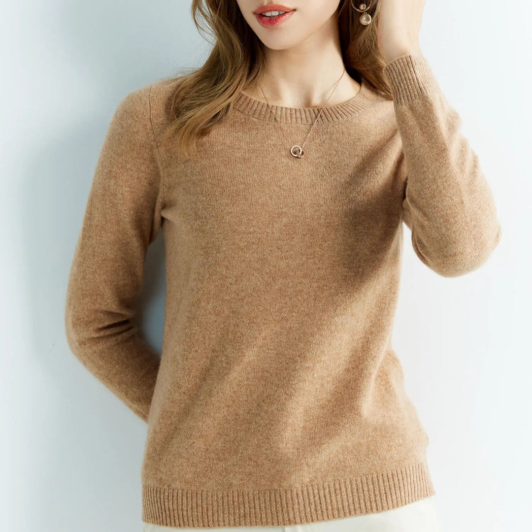 Knitwears Wool Sweaters 100% Merino Wool Knitted Cashmere Sweater Women Spring O-Neck Knit Pullovers Jumpers Clothing Top Female