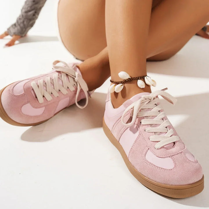 Women Sneakers 2024 Spring Autumn New Fashion Training Comfortable Breathable Sneakers Women Casual Lace Up Flat Shoes for Women