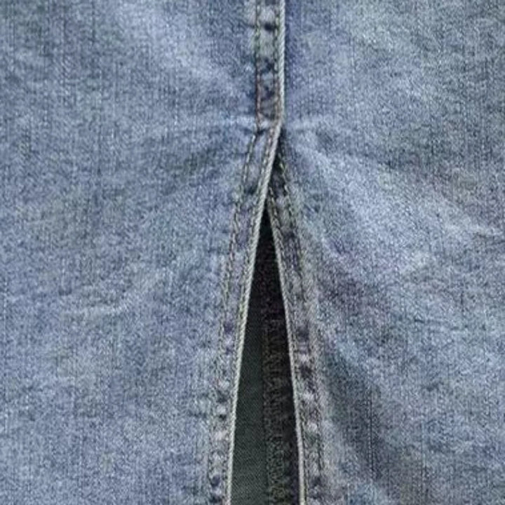 Female Jeans Skirts Thin Elastic Waist Tie Women&