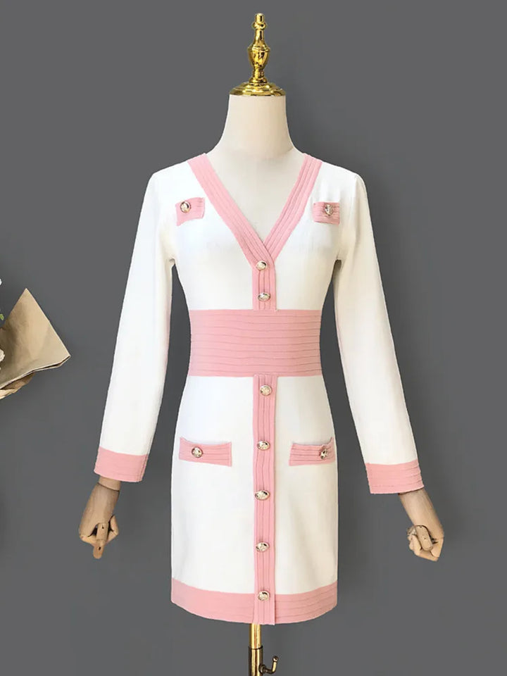 Fall Winter Sweater vestidos feminino Women Vintage Long Sleeve Slim Sexy Bodycon Dress Korean Fashion Casual Robe Femme