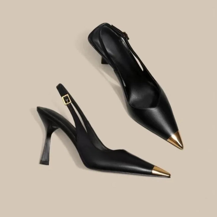 Pointed Toe High Heels Women Sandals Slingback Stilettos Shoes Sexy 2025 Summer New Woman Slippers Dress Party Brand Pumps Mujer