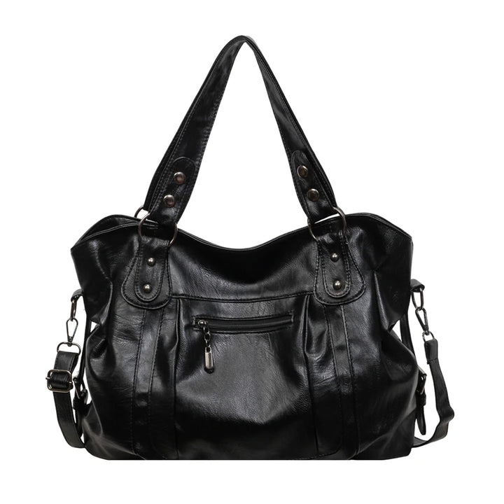 Women Vintage Soft Leather Tote Bag Large Capacity Handbag Designer Retro Casual Shoulder Crossbody Bags for Daily Work Commuter