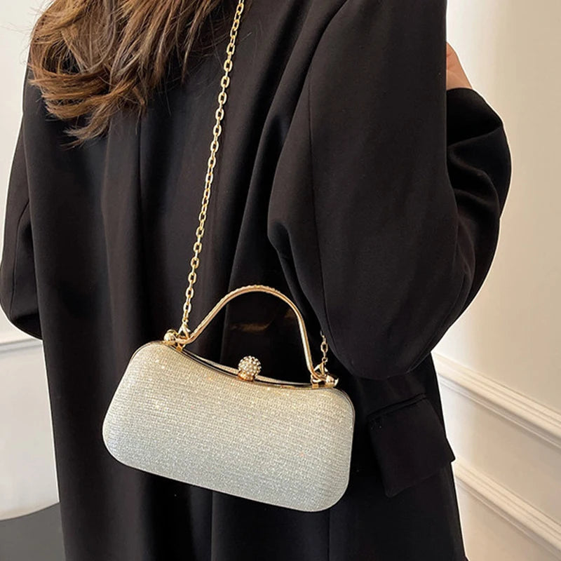 Chain Evening Bag Dinner Shoulder Bag For Women Handbag - Fashion Crossbody Bags Vintage Underarm Bag Satchel