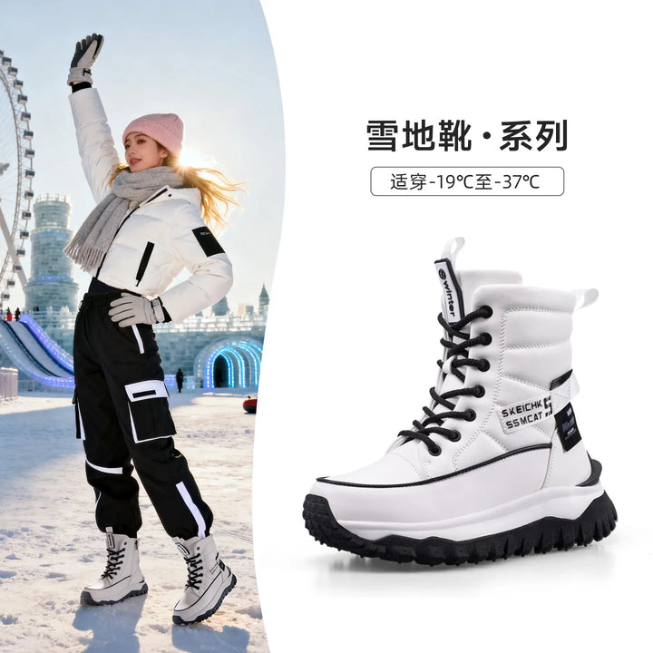 Winter Women Snow Boots 2026 New Non-Slip Waterproof Winter Boots Warm Thickened Shoes Outdoor Climbing Travel Cold Proof Boots
