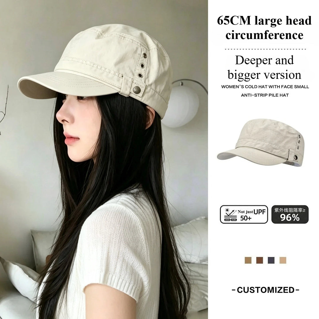 Lightweight Quick Dry Oversized Newsboy Cap 60-65CM Large Circumference Flat Equestrian Hat UV Sun Protection Outdoor Headwear