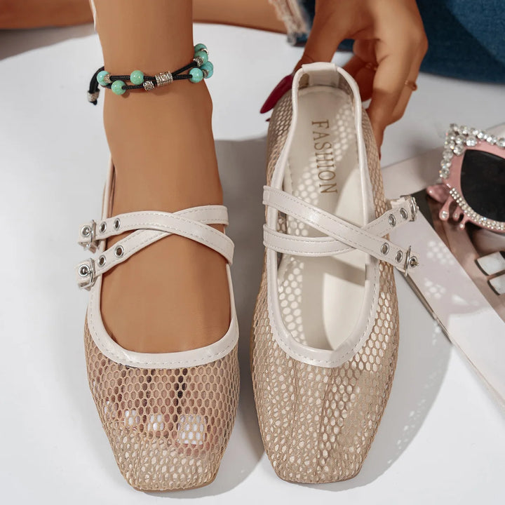 Women 2026 New Flat Shoes Women Hollow Ballet Flats Comfort Soft Soled Dance Shoe Summer Casual Sandals Flat Shoes