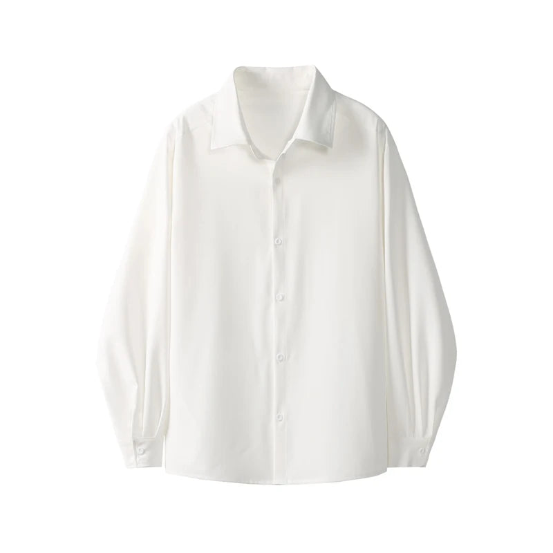 Mens Shirts Men Clothing Shirt Big Size Simple Design Long Sleeve Casual Comfortable Fashion Fit Large Tall Gentlemen