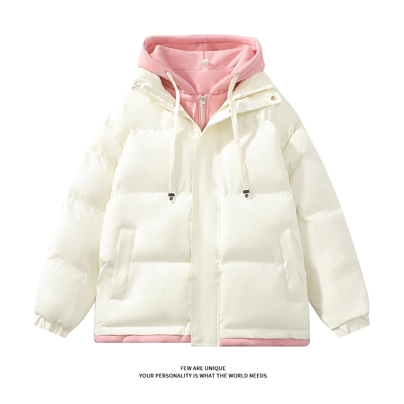 Winter Parkas Women 2025 New in Casual Thick Warm Jackets Hood Coats Solid Loose Female Down Outerwears Chaquetas Parkas Mujer
