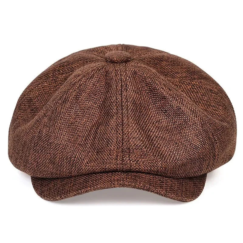 Newsboy Cap for Men Vintage Outfit Cabbage Cap Daily Casual Wear 8 Panel Octagonal Beret City Walk British Style Baker Boy Cap