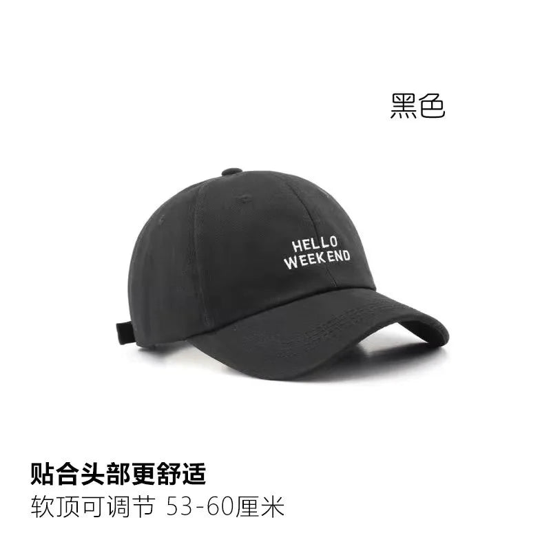 Women Baseball Cap Fashion Spring Summer Oversized Embroidered Letters Curved Brim Daily Wear Outdoor Sports For Big Head