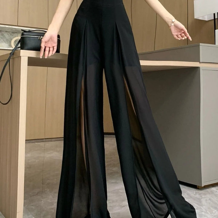 Womens Wide Leg Pants Casual  Pleated Korean Fashion  Summer  Trouser Elastic High Waisted Loose Fit Lounge Pant Comfy 2025