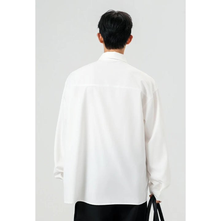 Mens Shirts Men Clothing Shirt Big Size Simple Design Long Sleeve Casual Comfortable Fashion Fit Large Tall Gentlemen