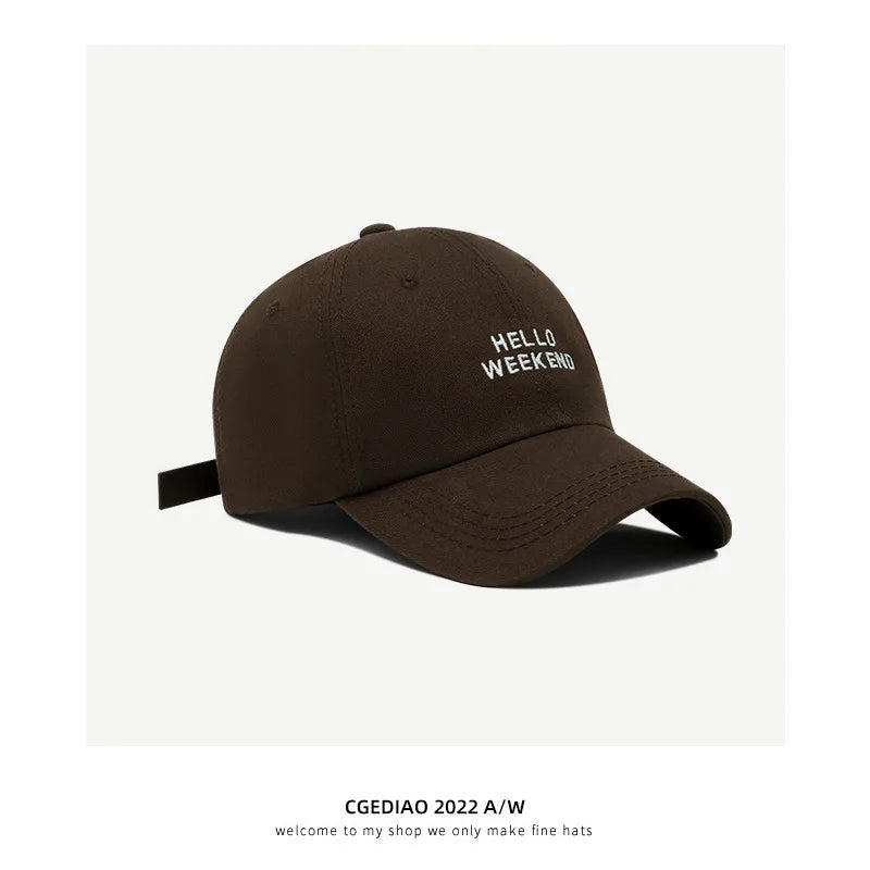 Women Baseball Cap Fashion Spring Summer Oversized Embroidered Letters Curved Brim Daily Wear Outdoor Sports For Big Head