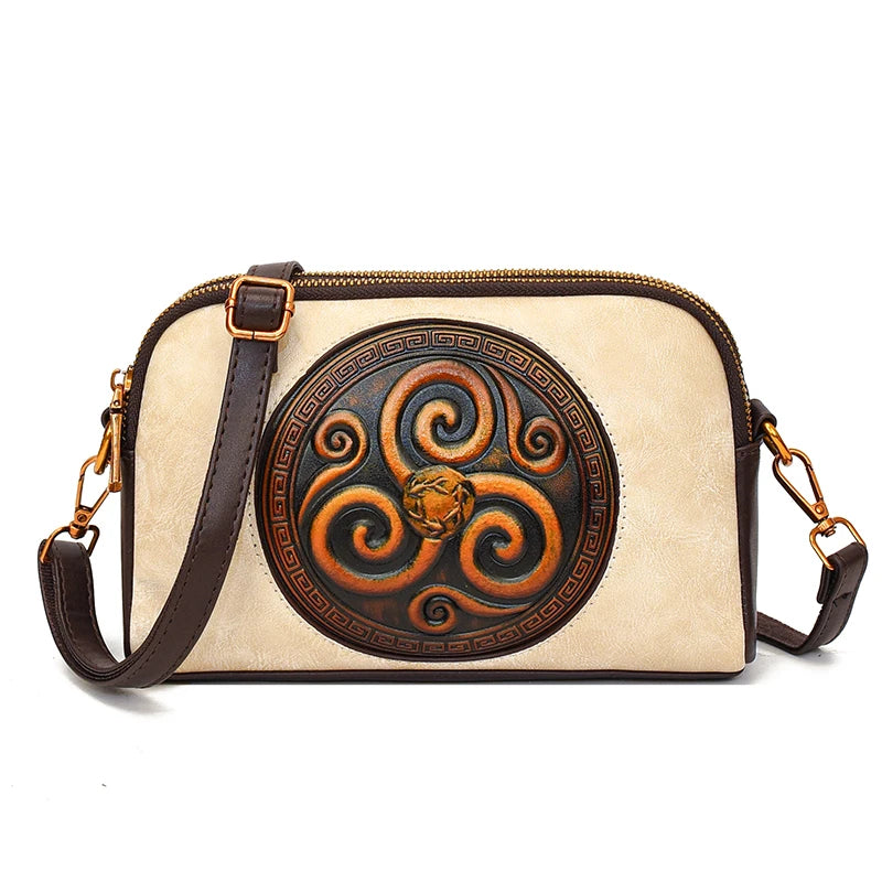 Retro Shoulder Bags for Women Small Bag Luxurious Designer Classic Double-layer Pocket 3D Embossed Diagonal Cross Bag Mom Purse