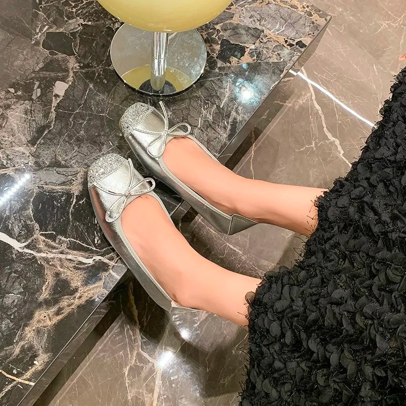 Flat French Ballet Shoes for Women 2026 Summer New Soft Sole Slip-On Lazy Shoes