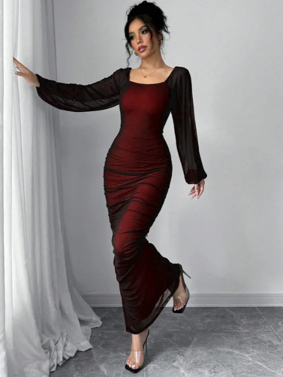 The Popular Western-Style Women'S Dresses Include Square-Neck, Elegant, And Sexy Slim-Fit Dresses, Wear Exude A High-End Vibe