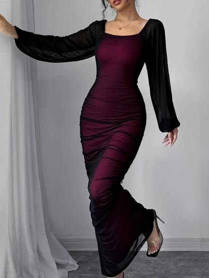 The Popular Western-Style Women'S Dresses Include Square-Neck, Elegant, And Sexy Slim-Fit Dresses, Wear Exude A High-End Vibe