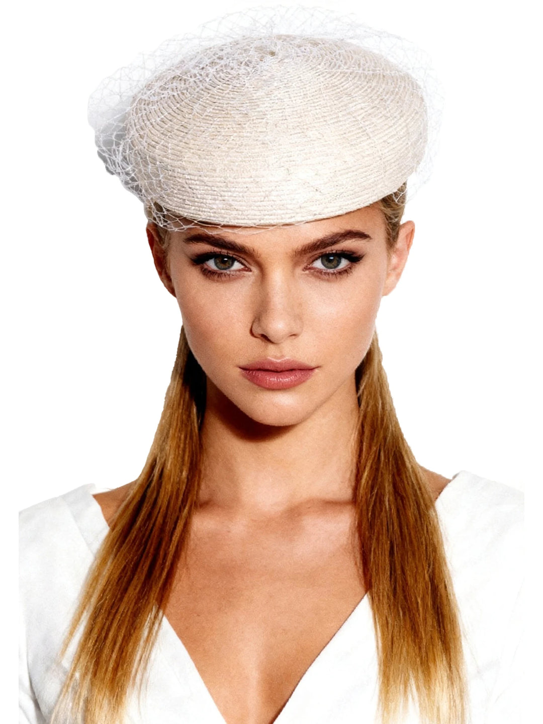 Elegant Champagne Straw Fascinator Hat with Veil for Women - Perfect Accessory for Wedding Church Bridal Tea Party Formal