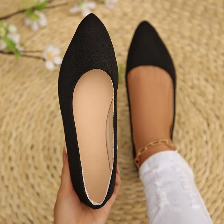 Women Pointed Toe Ballet Flats, Slip‑On Casual Flat Shoes, Multiple Bright Colors Available