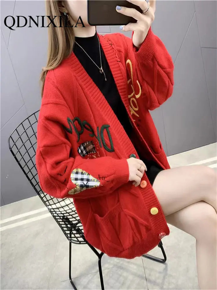 Spring Autumn New Outerwear Elegant Sweater Women&