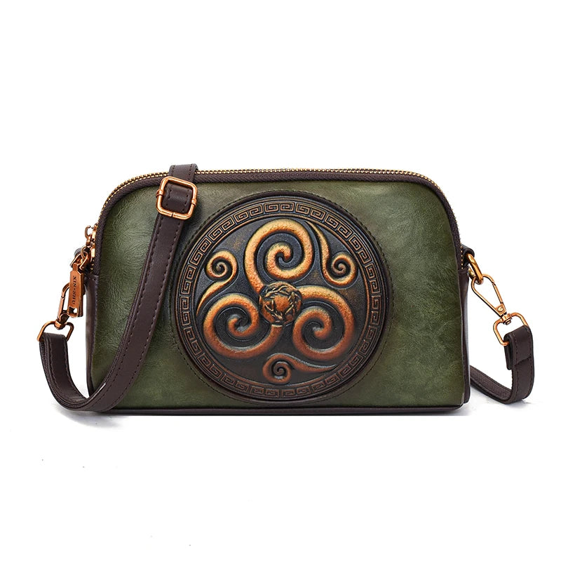 Retro Shoulder Bags for Women Small Bag Luxurious Designer Classic Double-layer Pocket 3D Embossed Diagonal Cross Bag Mom Purse