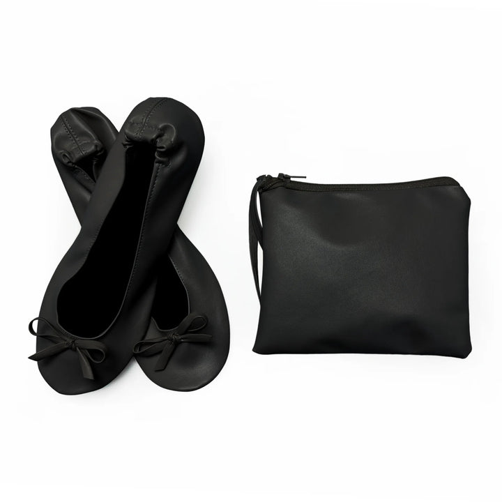 Foldable Ballet Flats Women Soft Portable Fold Up Travel Slip On Shoes Lightweight Fold Mini Flat Shoes with Carry Bag