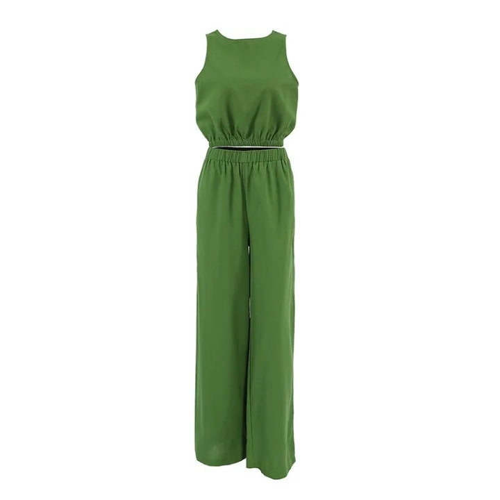 2026 New Cotton and Linen Vest Set Women&