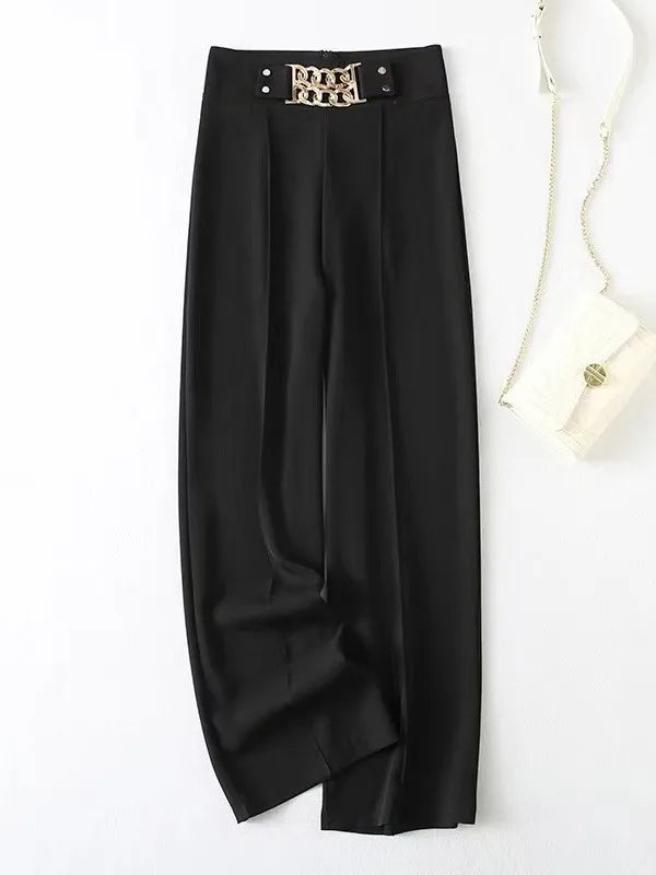 High Waist Pants Women Summer and Fall 2025 New Baggy Pantalones Casual Wide Leg Straight Trouser Vintage Sweatpant Streetwear