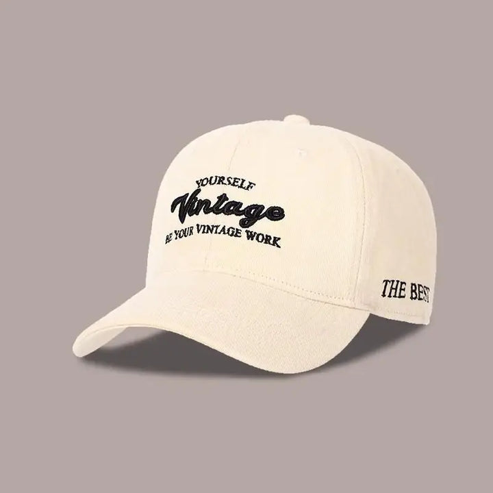Baseball Caps Women Embroidered Letter Snapback Hats For Women Men Vintage Wide Brim Deep Top Sunscreen Sunshade Bone Cap
