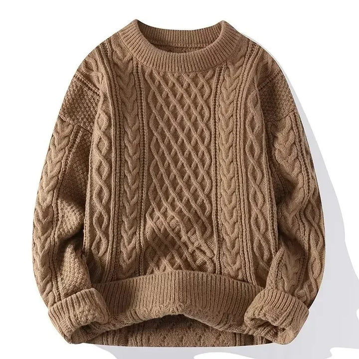 Trendy Knitted Sweater For Men Casual Round Neck Pullover Male Knitted Soft Fall Winter Fashion Long Sleeve Mens Kntwear Outwear