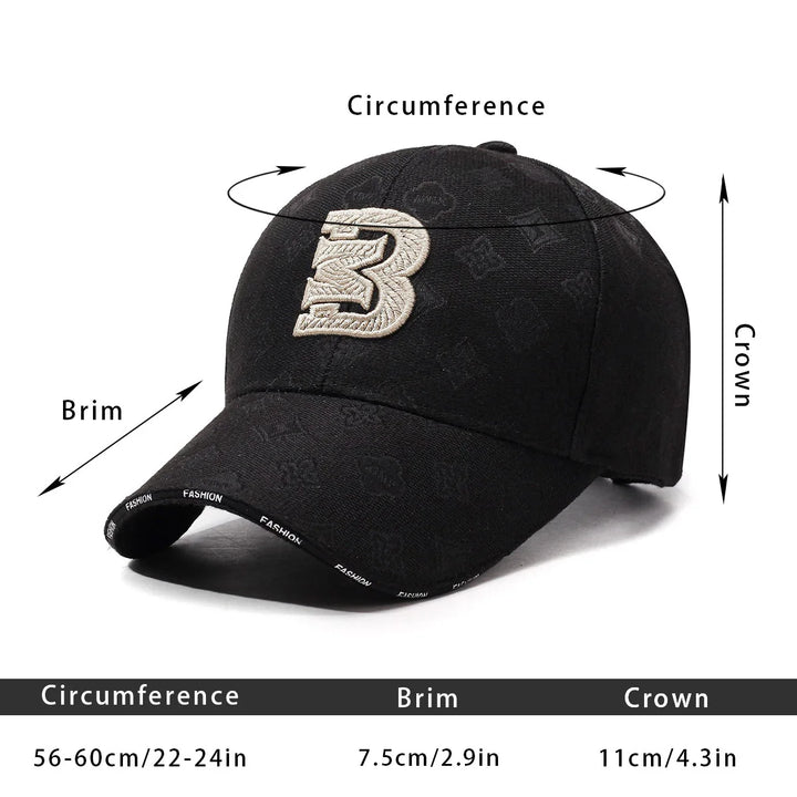 Baseball caps suitable for men and women, fashion sports caps, fashion embroidery, abstract logo, lightweight and portable design