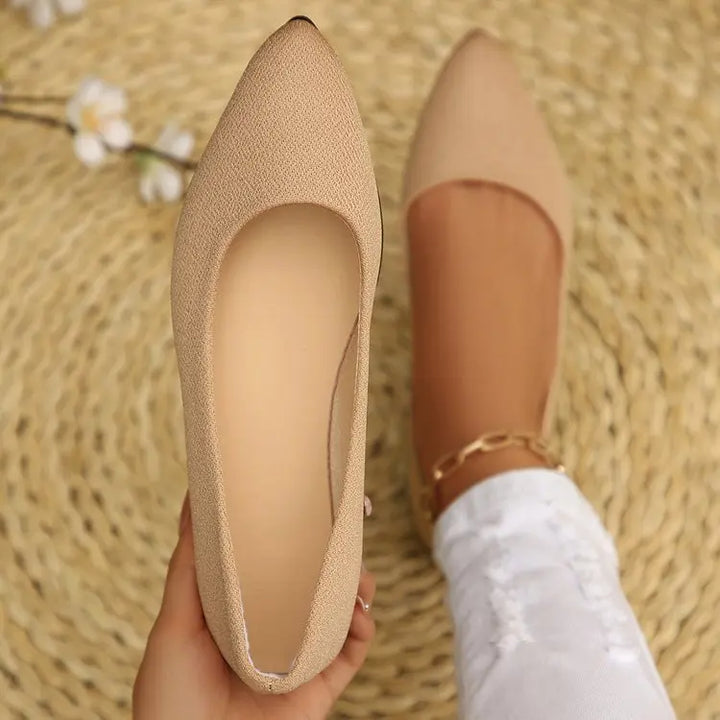 Women Pointed Toe Ballet Flats, Slip‑On Casual Flat Shoes, Multiple Bright Colors Available