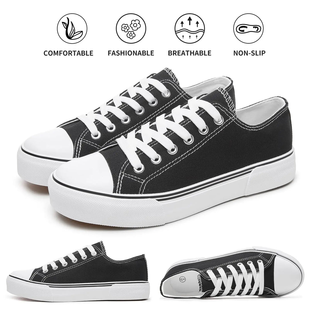 Sneakers for Women Low Top Canvas Shoes Men Fashion Durable Breathable Sneakers Slip on Casual Flats Zapatillas De Deporte