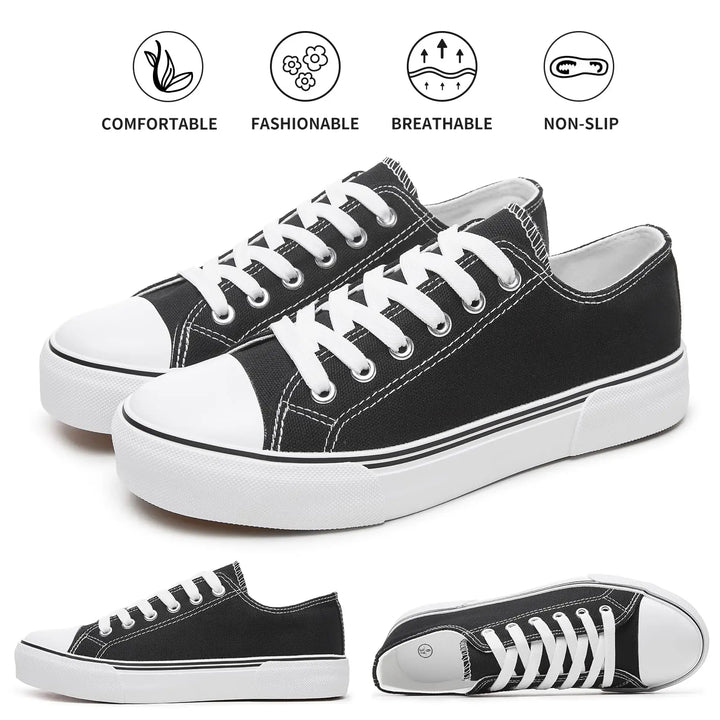 Sneakers for Women Low Top Canvas Shoes Men Fashion Durable Breathable Sneakers Slip on Casual Flats Zapatillas De Deporte