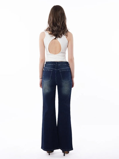 Jeans For Women, Retro Micro Flared Plus Size Jeans For Women, Slim Fit And Fashionable Women's Pants