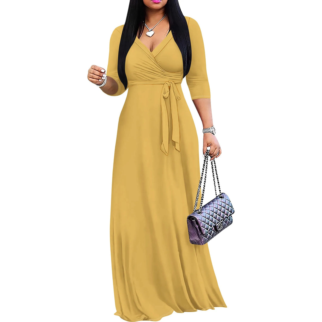 Summer Fashion Printed Short Sleeve Maxi Dress for Women Short Sleeve Long Dress Cocktail Party Loose Casual Dresses