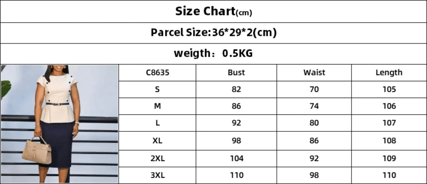 Dress Office Wear for Women Professional Skew Collar Three Quarter Sleeve Belt Waisted Sheath Package Hips Mid Calf Formal Dress