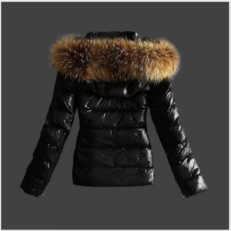 2025 Winter Jackets Women Basic Coats Fashion Faux PU Leather Winter Jackets Women Artificial Fur Collar Coat Female Outerwear