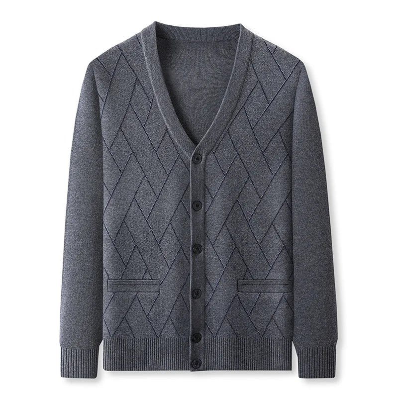 2026 Autumn and Winter Knitted Cardigan V-neck Sweater Jacket Casual Outerwear Long-sleeved Sweater