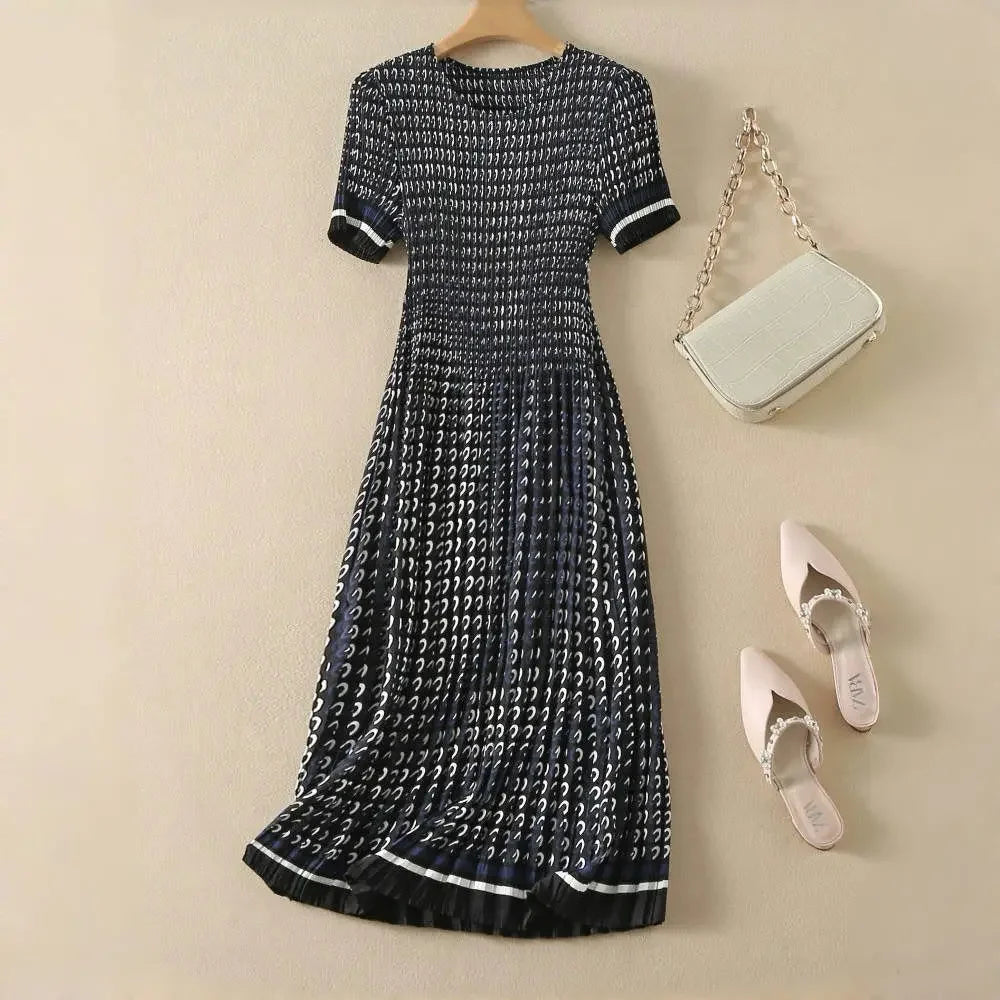 Pleated dress, women&