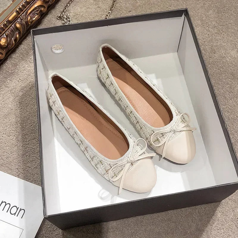 Fashion Slip on Flat Shoes Women Loafers for Bow Ballet Flats Moccasins Casual Zapatos Mujer Flat Sandals Women Walking Shoes