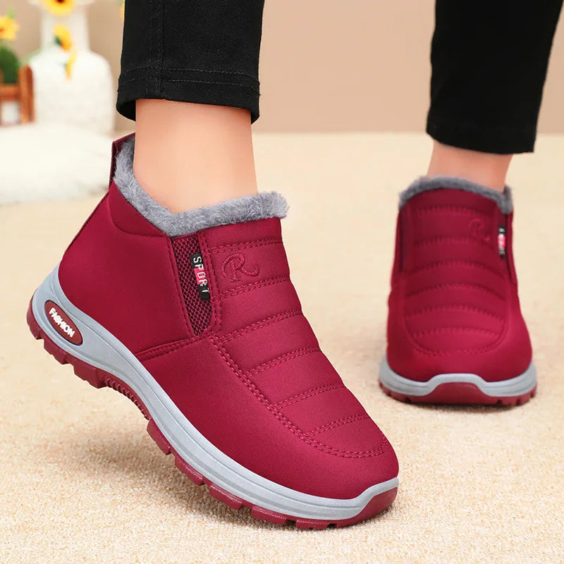 Waterproof Winter Boots for Women 2025 New Plush Snow Boots Women Ankle Boots Warm Black Couple Cotton Couples Platform Shoes