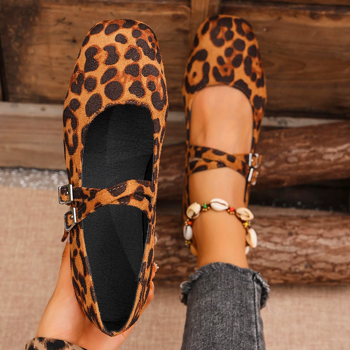Women Flats new Ballet Flat Mary Jane Shoes for Women Leopard Print Comfortable Soft Flat Loafers Shoes Women Zapatos De Mujer