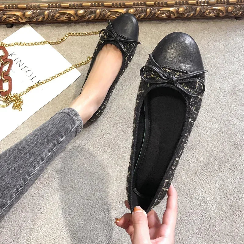 Fashion Slip on Flat Shoes Women Loafers for Bow Ballet Flats Moccasins Casual Zapatos Mujer Flat Sandals Women Walking Shoes