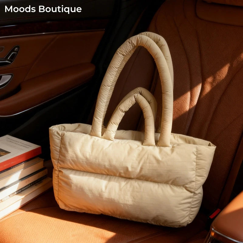 2025 Winter Latest Trend Women Shoulder Tote Bags Space Cotton Padded Large Capacity Shopper Totes Quality Commute Handbags Lady